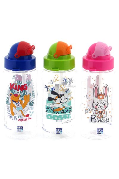 Gıpta Fun Tritan Water Bottle with Straw 500 Cc Green