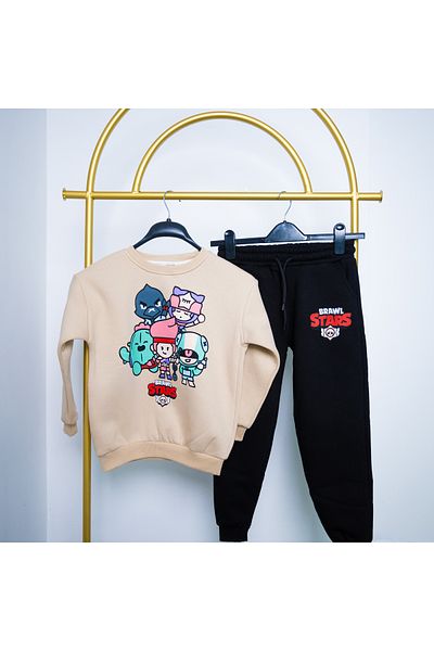 BookOrBook Brawl Stars 3 Thread Raster Premium Quality Kids Tracksuit Set