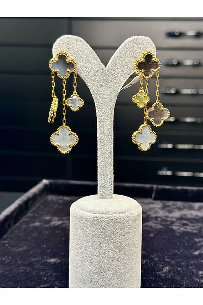 Amber Multi-Concle Model Steel Earring