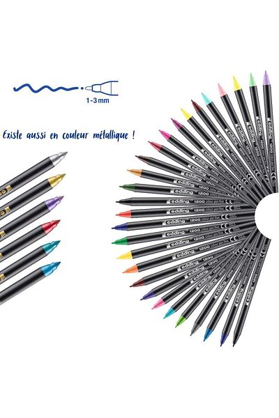 Edding 1200 Invitation Graphic Pen Metallic Silver