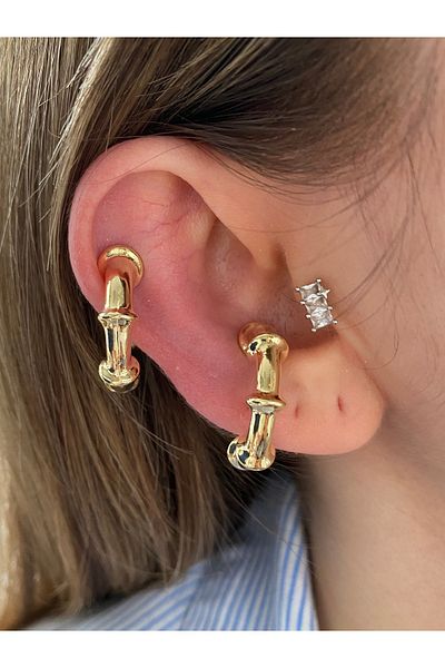 Pinery Jewels Large Twisted Hoop Women's Cartilage Earrings