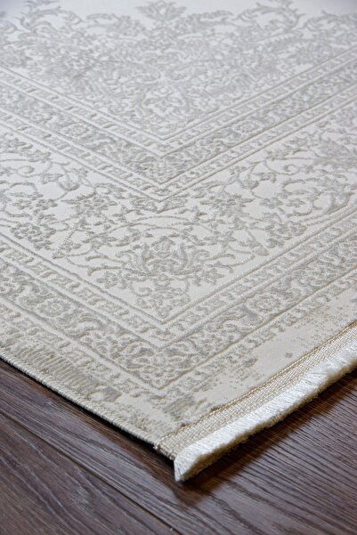 KASHE HALI 27355 İklim / Modern / Salon- Oturma Odası /KREM-BEYAZ /Halı