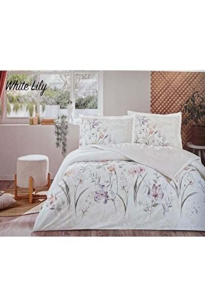 Özdilek طقم غطاء لحاف فردي Özdilek - زنبق أبيض