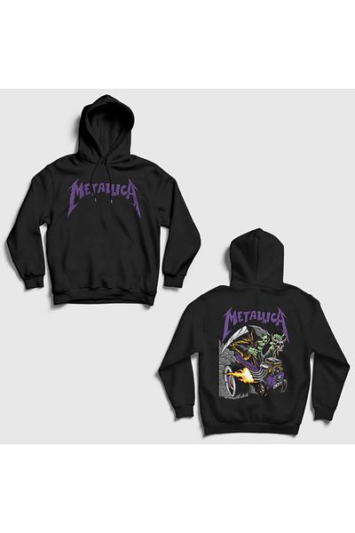 Presmono Φούτερ με κουκούλα Unisex Black Metallica V2 Cincinnati Print Brandon Heart Back 517347 ττ