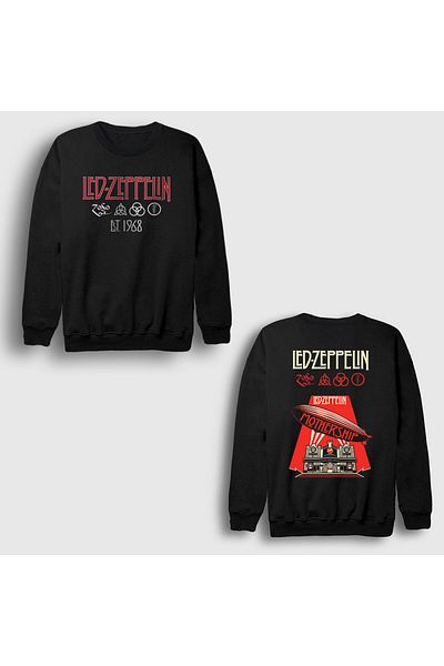 Presmono Φούτερ Unisex Μαύρο Mothership V2 Led Zeppelin με στάμπα στην πλάτη 517471 ττ