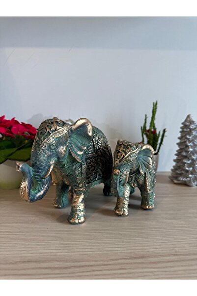 MGS COLLECTION Dekoratif Ikili Fil Biblo Küf