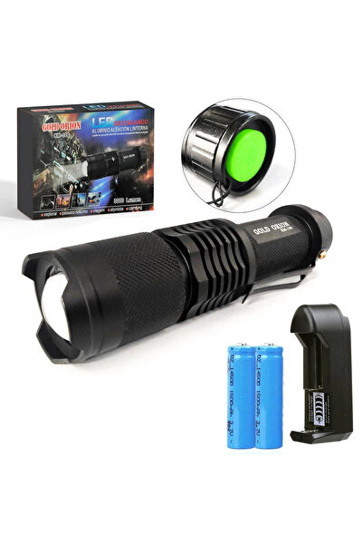 pasajdanal Km-106 Metal El Feneri, Ultra Güçlü El Feneri, Cree T6 Led 5000 Lümen