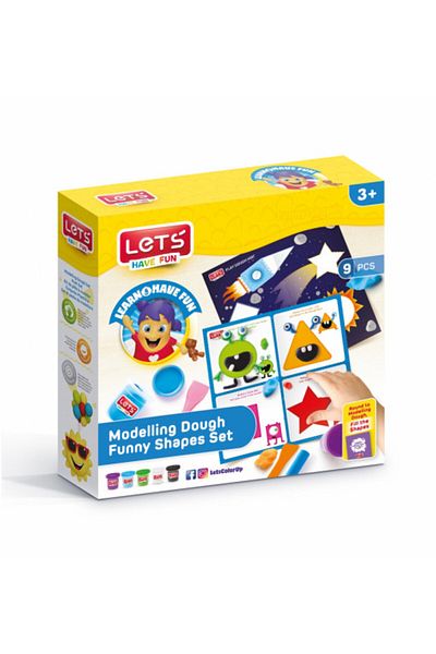 Lets Let's Fun Shapes Play Dough Set 9 Pieces