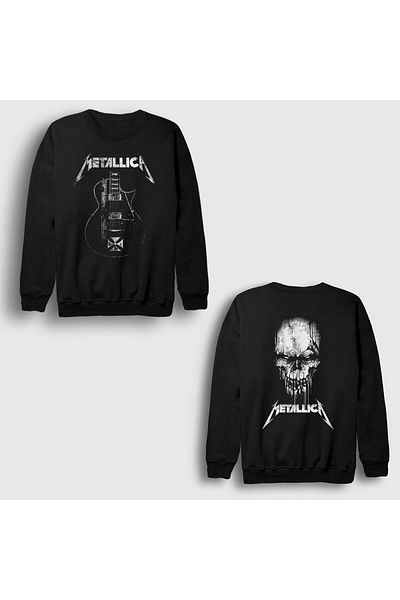 Presmono Унисекс суитшърт с принт на гърба на Black Death Rock Metallica 516338tt