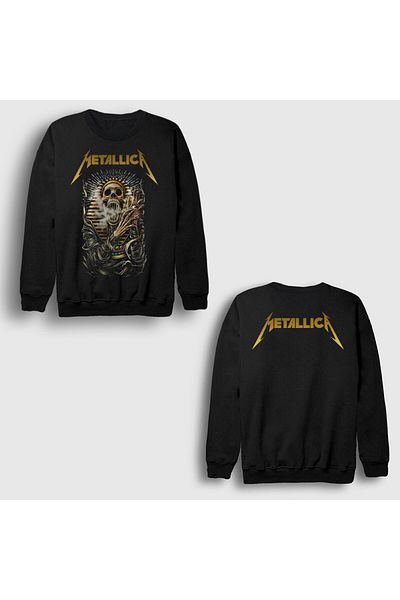 Presmono Унисекс суитшърт Tutankhamun Metallica, черен - с щампа на гърба 517780tt