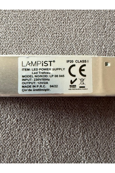 Lampist Şerit slim led trafosu 12 volt 2 amper