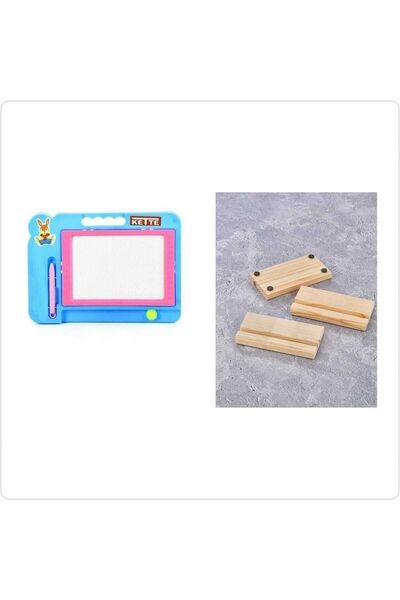 Vi Caro 2'li Set Büyük Boy Silinebilir Plastik Çocuk Yazı Çizim Resim Tahtası...