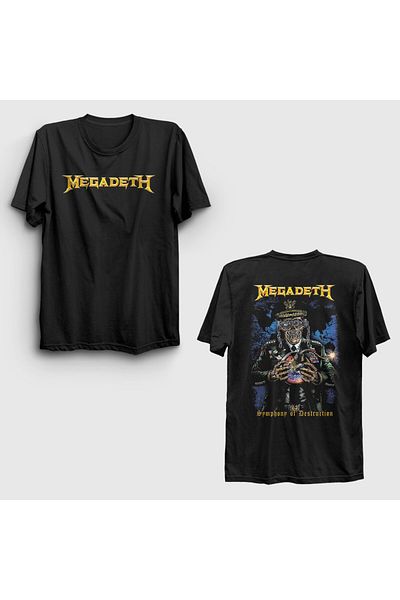 Presmono Μπλουζάκι Unisex Black Symphony Of Destruction Megadeth με στάμπα στην πλάτη 518003 ττ