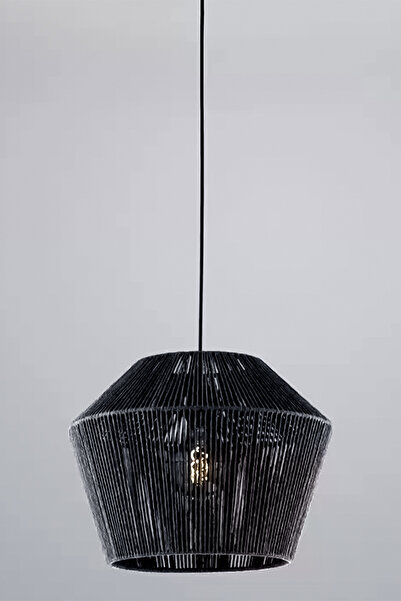 NYLife Makrome Pamuk Ipli Siyah Avize