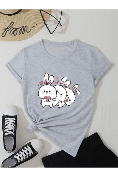 BEBEĞİME ÇORAP Tricou cu mânecă scurtă cu imprimeu pentru fete