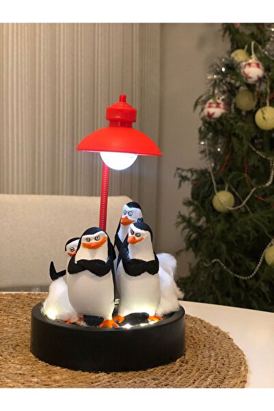 hayatvesanat Madagaskar Penguenleri gece lambası led + sokak lambası aydınlat...