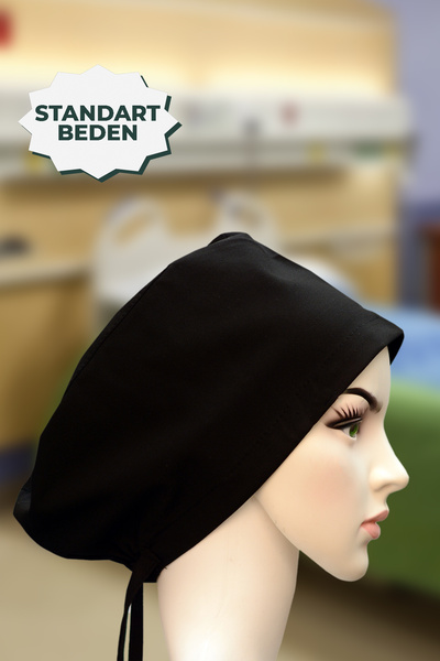 YİĞİTBAŞI Siyah Doktor Hemşire Aşçı Cerrahi Bone Hastane Anne Bone Iş Bandana...