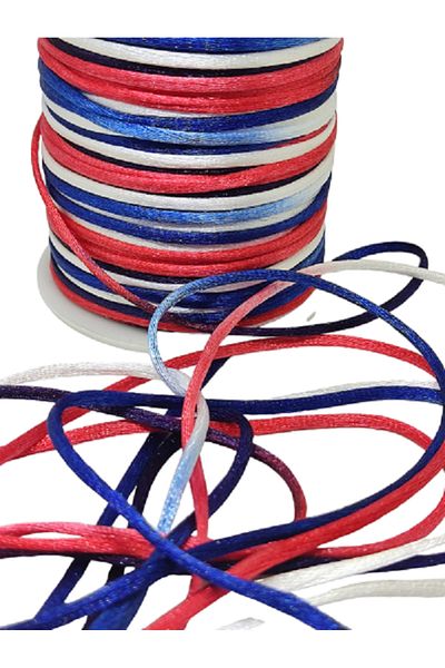PARACORD Rainbow Color Floş Ip Rat Tail - Rainbow 2 mm