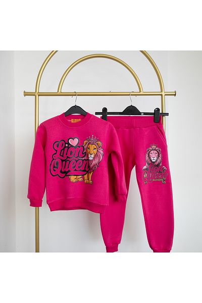 BookOrBook Lion Queen 3 Thread Raster Premium Quality Kids Tracksuit Set