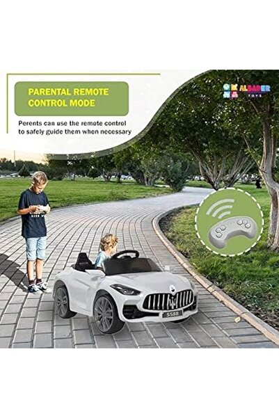 ALBADER , Luxury Maserati Ride On Car with 2 Motors, 12V Battery With Remote Control, Ride On Car