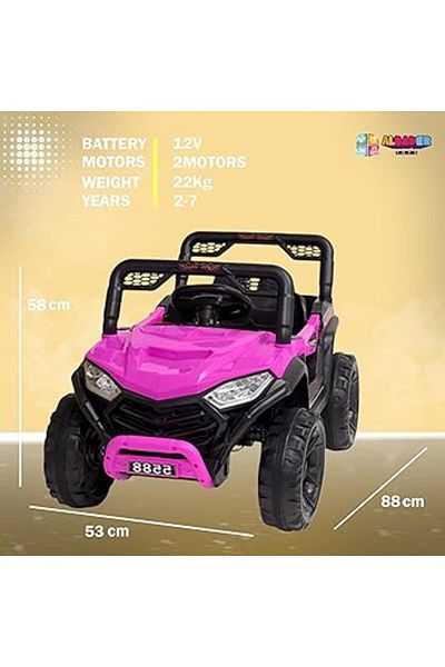 ALBADER Electric Ride On Car Buggy Jeep, Ride on Toys for Big Kids With 12V Battery, 2 Motors