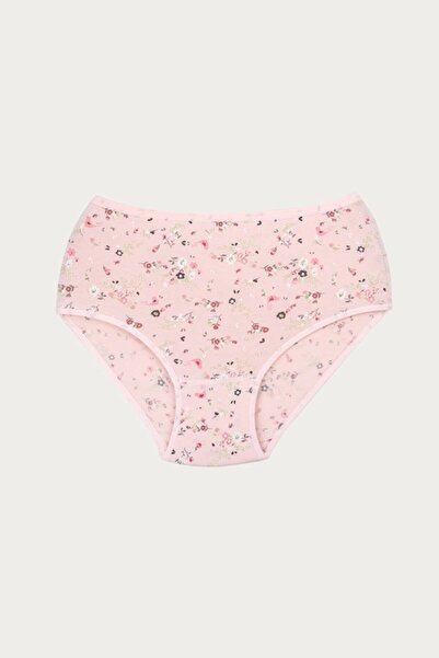 Ceylanoğlu Kadın Pembe Desenli Likralı Empirme Külot 6'lı Paket