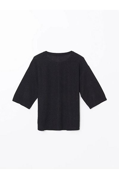 LC Waikiki Γυναικείο T-Shirt LCWAIKIKI Classic Μαύρο Μπλουζάκι με Κοντό Μανίκι