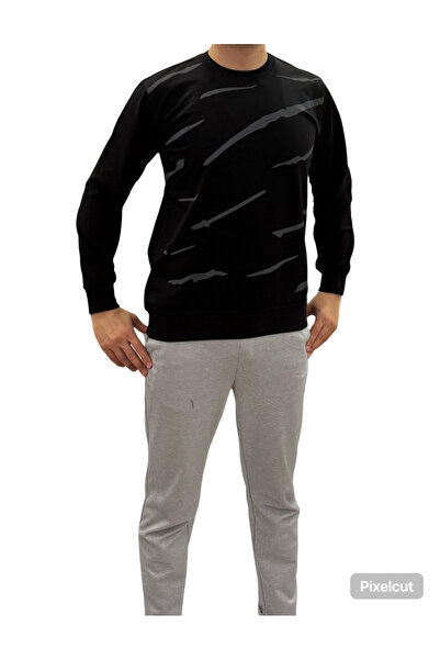 PB BEYAZ SİYAH ÇİZGİLİ SWEATSHIRT