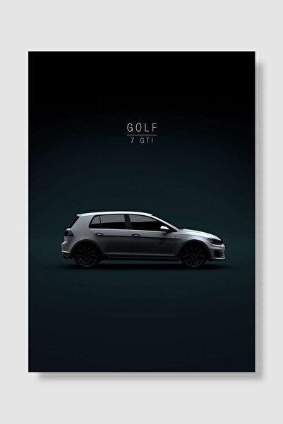 Mudi Store 2015 Golf GTI Mk7 White Araba Poster Çerçevesiz Yüksek Kalite Arab...