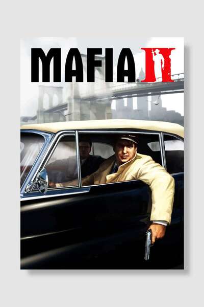 Mudi Store Mafia II Video Game Cover Araba Poster Çerçevesiz Yüksek Kalite Ar...