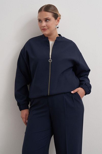 MYLİNE Pocket Detailed Lined Bomber Jacket with Stopper