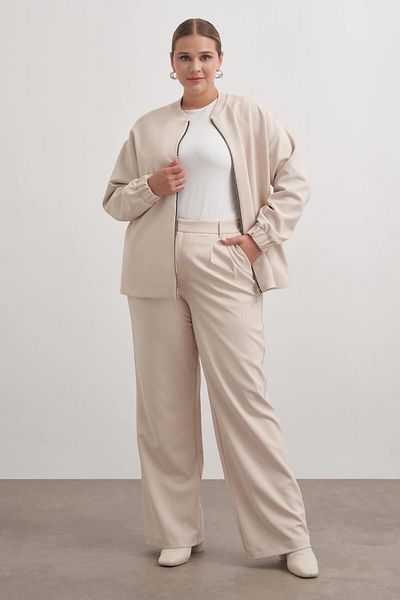 MYLİNE Pocket Detailed Lined Bomber Jacket with Stopper
