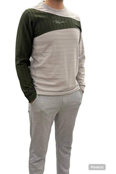 Arc KREM YEŞİL KOL DETAYLI SWEATSHIRT