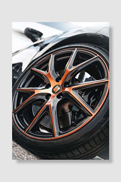 Mudi Store SEAT CUPRA Wheel Araba Poster Çerçevesiz Yüksek Kalite Araba Afiş ...