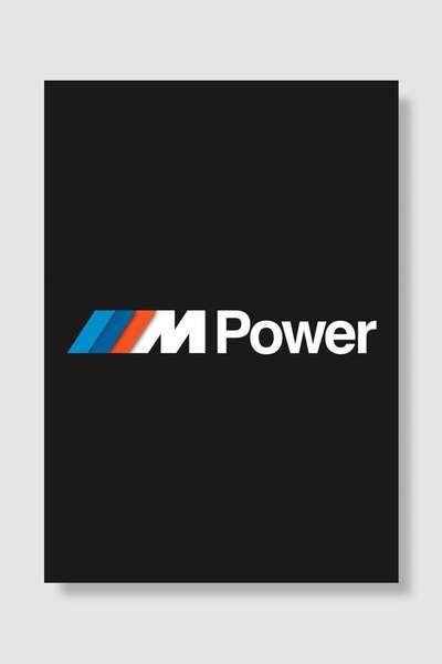 Mudi Store BMW M Power Shadow Line Araba Poster Çerçevesiz Yüksek Kalite Arab...