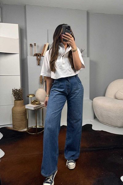 Sohotique By P Blue Jeans with Wide Legs