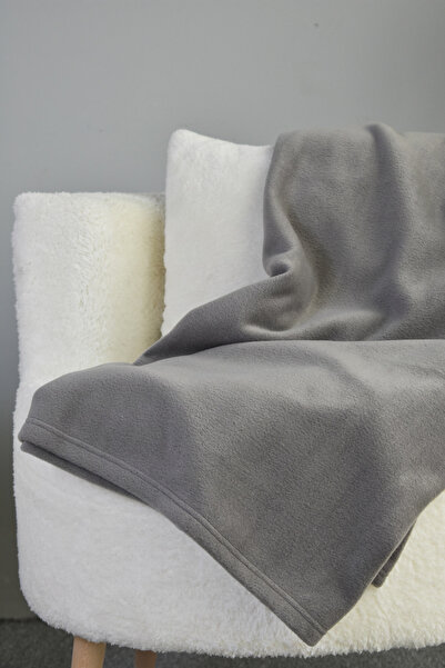 LALEZEN HOME Gray Wellsoft Fleece Plush Tv Blanket 120X160 cm
