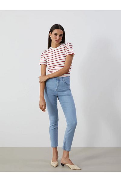 LC Waikiki Tricou cu dungi LCWAIKIKI Classic Crew Neck pentru damă