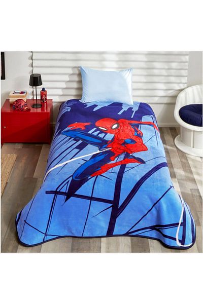 Bikaya Home Pătură unică cu licență Crystal Spiderman Original - 160 x 220