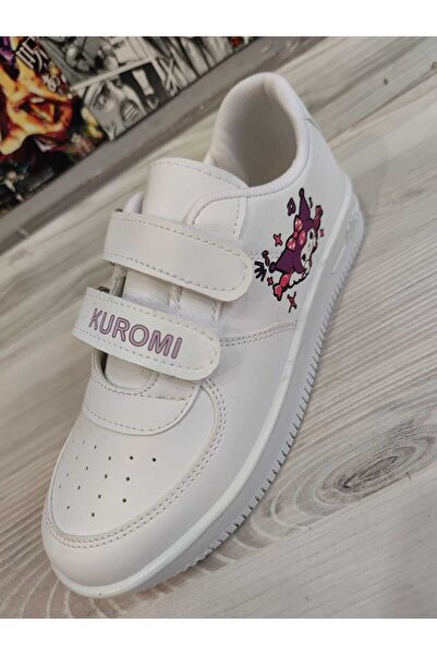 MECH BUTİK Dívčí sportovní obuv Kuromi s potiskem a bílým suchým zipem