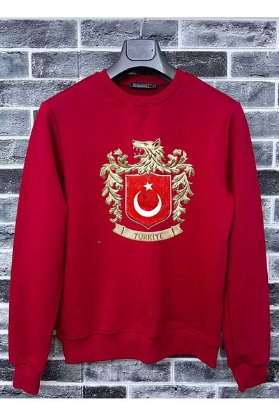 FULL TOLERANCE Big Turkey Cowhide Printed National Team Logo Cotton Men's Sweatshirt