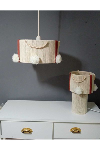 poplinhome Makrome Ip Chandelier - Lampshade Set for Babies and Children