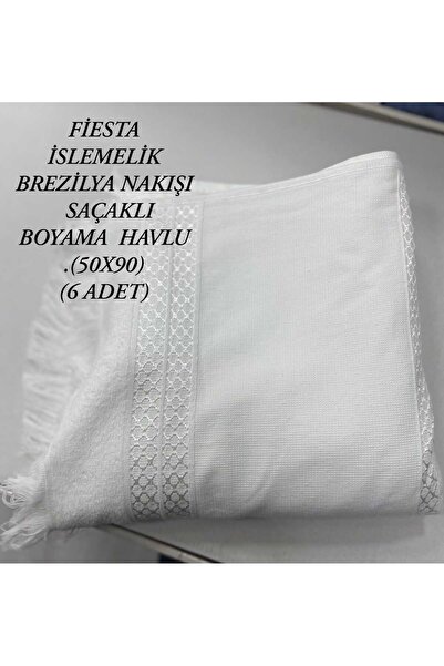 HMZ ТЕКСТИЛЬ БРАЗИЛЬСЬКА ВИШИВКА ТА МАШИННА ВИШИВКА ДЛЯ ВИГОТОВЛЕННЯ ПРИКРАС 6 ШТУК ФАРБОВАНИХ РУШНИКІВ.