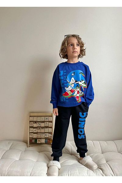 YİGİT BUTİK Yigit Boutique Character Printed Boy's Bottom Top Set