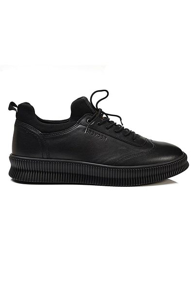 Greyder 00281 Black Men's Genuine Leather Casual Shoes
