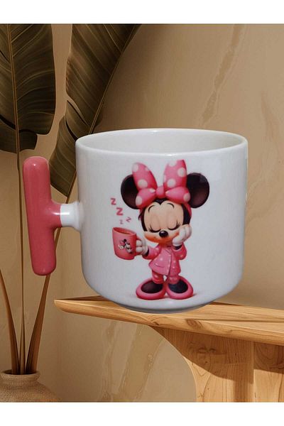 GameFruy Pink Minnie Double-Sided Printed Mug - Ceramic Tea, Coffee Gift Cup (Pink)