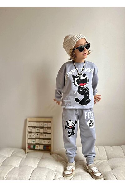 YİGİT BUTİK Character Printed Boy's Bottom Top Set