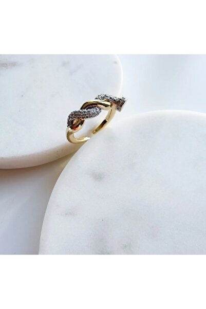 ZD JEWELRY Çelik  316 L Kararmaz Zirkon Taşlı Çivi Model Düğüm Kadın Ayarlana...
