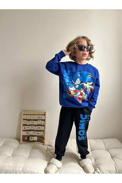 YİGİT BUTİK Yigit Boutique Character Printed Boy's Bottom Top Set