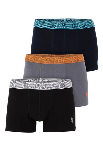 U.S. Polo Assn. Άνδρας, Αδειοδοτημένος, USPA, Έγχρωμη Ζώνη, Ειδική Παραγωγή, 3 Boxer